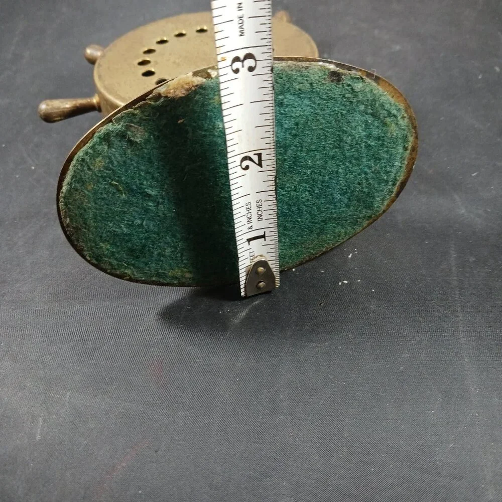 Vintage 50's Brass Ship Wheel Thermometer Williams Insulation Co - Picture 8 of 11